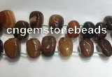 CTD2130 Top drilled 15*25mm - 18*25mm freeform agate beads