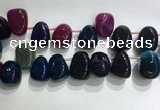 CTD2135 Top drilled 15*25mm - 18*25mm freeform agate beads