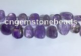 CTD2141 Top drilled 15*25mm - 18*25mm freeform amethyst beads