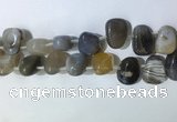 CTD2147 Top drilled 15*25mm - 18*25mm freeform agate beads