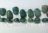 CTD2150 Top drilled 15*25mm - 18*25mm freeform amazonite beads