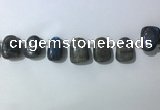 CTD2151 Top drilled 15*25mm - 18*25mm freeform labradorite beads