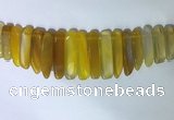 CTD2163 Top drilled 8*20mm - 10*40mm sticks agate gemstone beads