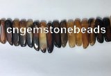 CTD2171 Top drilled 8*20mm - 10*40mm sticks agate gemstone beads