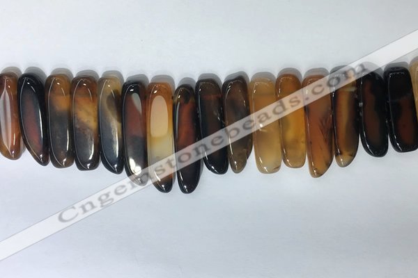 CTD2171 Top drilled 8*20mm - 10*40mm sticks agate gemstone beads