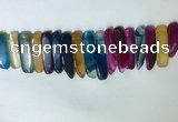 CTD2173 Top drilled 8*20mm - 10*40mm sticks agate gemstone beads