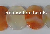 CTD22 Top drilled 20*30mm oval agate gemstone beads wholesale