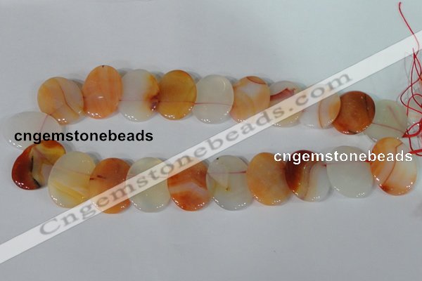 CTD22 Top drilled 20*30mm oval agate gemstone beads wholesale