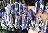 CTD2247 Top drilled 10*22mm - 12*45mm faceted nuggets sodalite beads