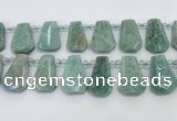 CTD2269 Top drilled 16*28mm - 20*30mm faceted freeform amazonite beads