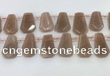 CTD2333 Top drilled 16*18mm - 20*30mm faceted freeform moonstone beads