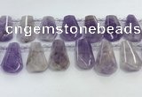 CTD2338 Top drilled 16*18mm - 20*30mm freeform lavender amethyst beads