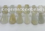 CTD2361 Top drilled 16*18mm - 20*30mm faceted freeform moonstone beads