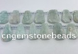 CTD2366 Top drilled 16*18mm - 20*30mm faceted freeform amazonite beads