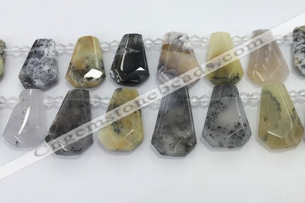 CTD2367 Top drilled 16*18mm - 20*30mm freeform montana agate beads