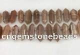 CTD2394 Top drilled 13*30mm - 14*42mm sticks moonstone beads