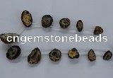 CTD2501 Top drilled 15*20mm - 25*35mm freeform druzy agate beads