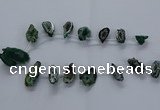 CTD2505 Top drilled 15*20mm - 25*35mm freeform druzy agate beads