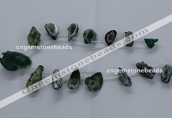 CTD2505 Top drilled 15*20mm - 25*35mm freeform druzy agate beads