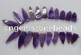 CTD2511 Top drilled 15*25mm - 16*50mm sticks agate gemstone beads