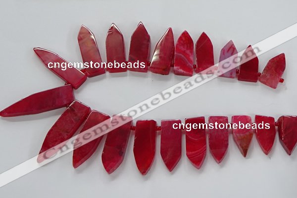 CTD2512 Top drilled 15*25mm - 16*50mm sticks agate gemstone beads