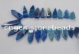 CTD2513 Top drilled 15*25mm - 16*50mm sticks agate gemstone beads