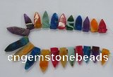 CTD2515 Top drilled 15*25mm - 16*50mm sticks agate gemstone beads