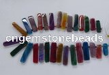 CTD2522 Top drilled 10*25mm - 12*50mm sticks agate gemstone beads