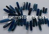 CTD2536 Top drilled 8*30mm - 11*50mm sticks agate gemstone beads