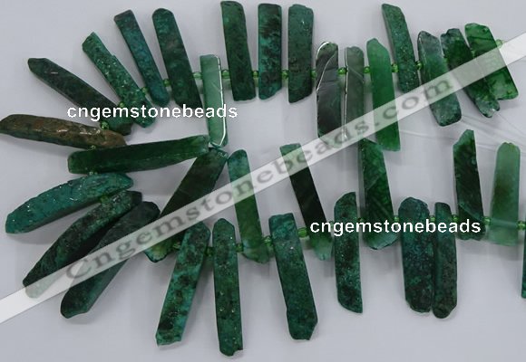 CTD2538 Top drilled 8*30mm - 11*50mm sticks agate gemstone beads