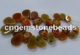 CTD2549 Top drilled 18*25mm - 30*40mm freeform agate gemstone beads