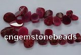 CTD2551 Top drilled 18*25mm - 30*40mm freeform agate gemstone beads