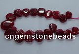 CTD2587 Top drilled 20*25mm - 30*40mm faceted freeform agate beads