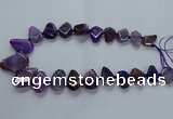 CTD2595 Top drilled 15*20mm - 25*35mm faceted freeform agate beads