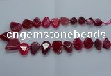 CTD2596 Top drilled 15*20mm - 25*35mm faceted freeform agate beads