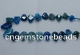 CTD2597 Top drilled 15*20mm - 25*35mm faceted freeform agate beads