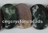 CTD26 Top drilled 20*30mm oval Indian agate beads wholesale