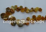 CTD2601 Top drilled 13*18mm - 23*33mm freeform agate beads