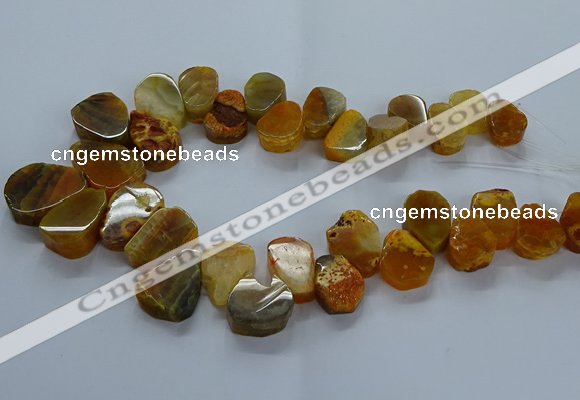 CTD2601 Top drilled 13*18mm - 23*33mm freeform agate beads