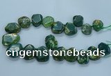 CTD2644 Top drilled 20*25mm - 30*40mm faceted freeform agate beads