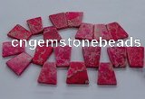 CTD2653 Top drilled 25*35mm - 30*40mm trapezoid sea sediment jasper beads