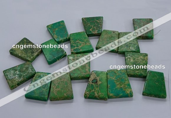 CTD2655 Top drilled 25*35mm - 30*40mm trapezoid sea sediment jasper beads