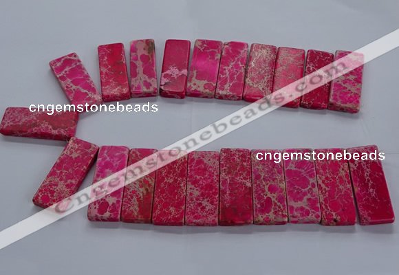 CTD2660 Top drilled 18*45mm - 20*48mm rectangle sea sediment jasper beads