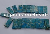 CTD2661 Top drilled 18*45mm - 20*48mm rectangle sea sediment jasper beads