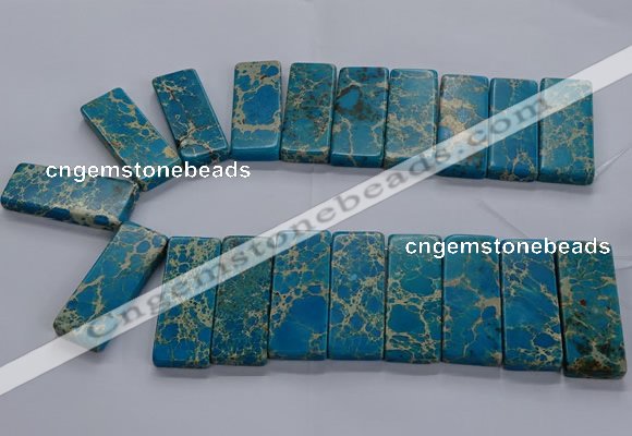 CTD2661 Top drilled 18*45mm - 20*48mm rectangle sea sediment jasper beads