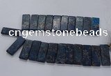 CTD2663 Top drilled 18*45mm - 20*48mm rectangle sea sediment jasper beads