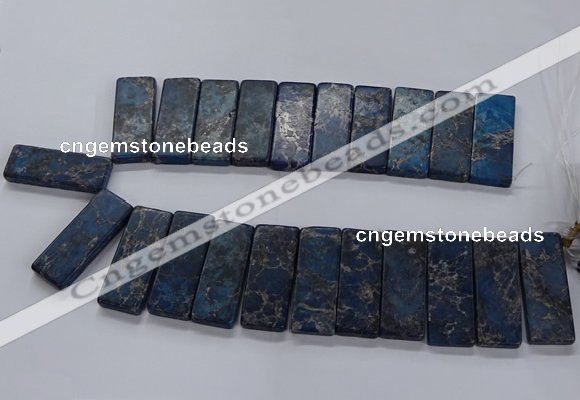CTD2663 Top drilled 18*45mm - 20*48mm rectangle sea sediment jasper beads