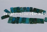 CTD2667 Top drilled 14*27mm - 16*42mm rectangle agate jasper beads