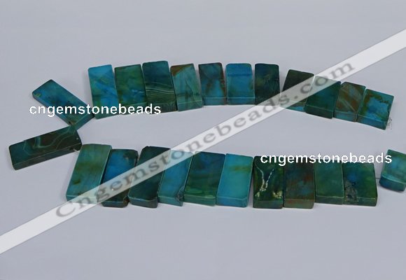 CTD2667 Top drilled 14*27mm - 16*42mm rectangle agate jasper beads