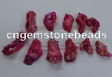 CTD2672 Top drilled 25*30mm - 35*60mm freeform plated druzy agate beads